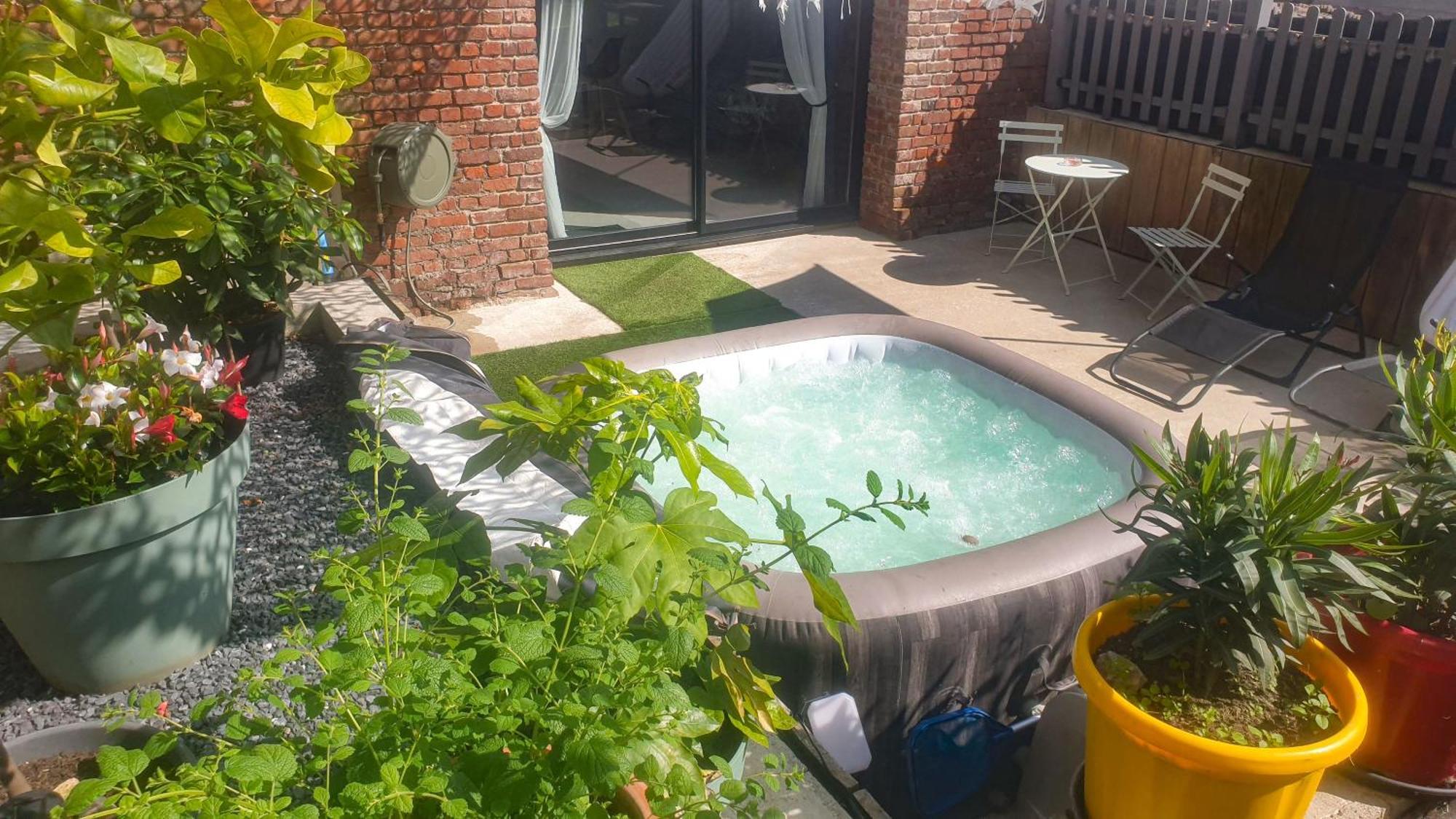 Gary Suite - Studio Cosy, Spa Et Jardin Privatif A 4 Min De Cambrai Awoingt 外观 照片