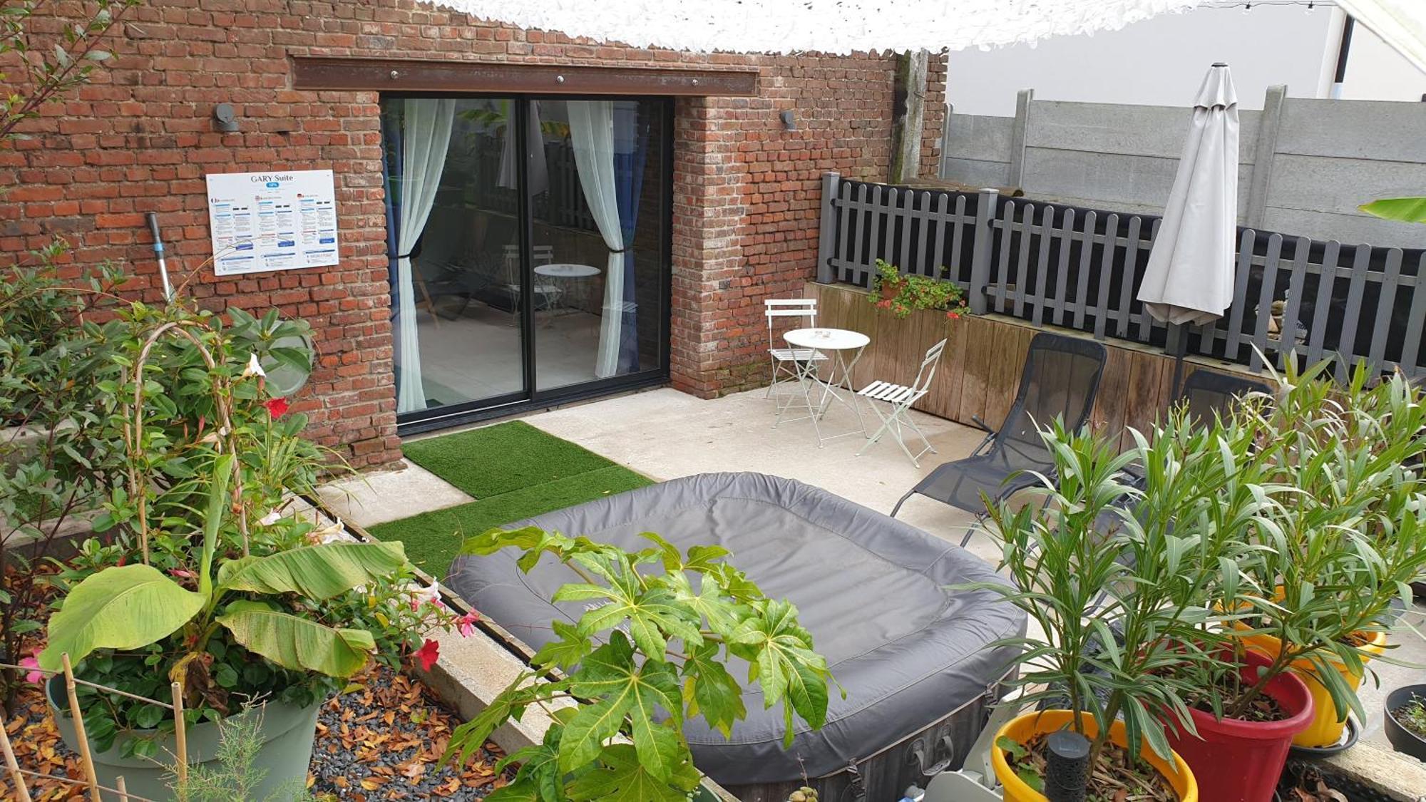 Gary Suite - Studio Cosy, Spa Et Jardin Privatif A 4 Min De Cambrai Awoingt 外观 照片