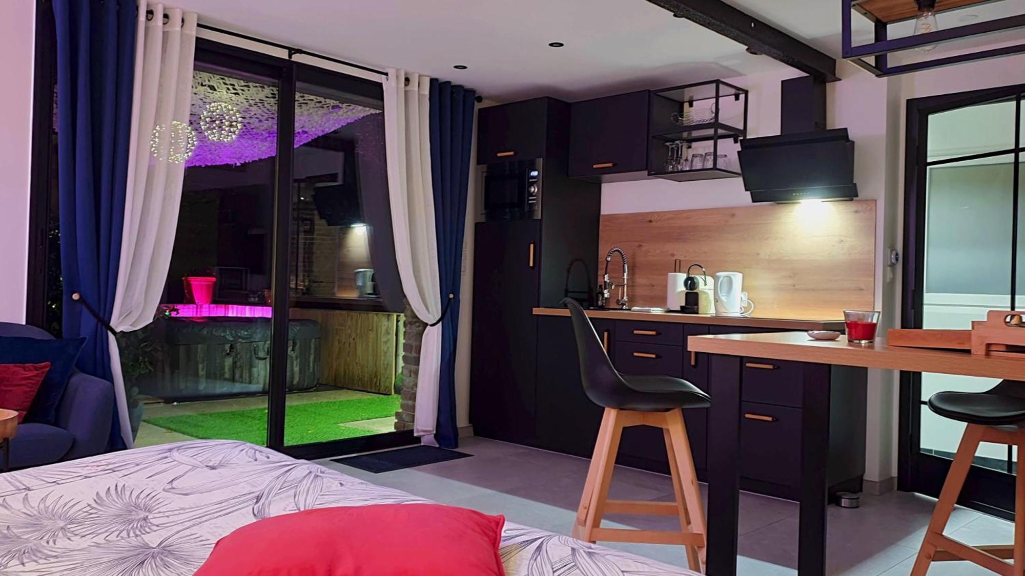 Gary Suite - Studio Cosy, Spa Et Jardin Privatif A 4 Min De Cambrai Awoingt 外观 照片