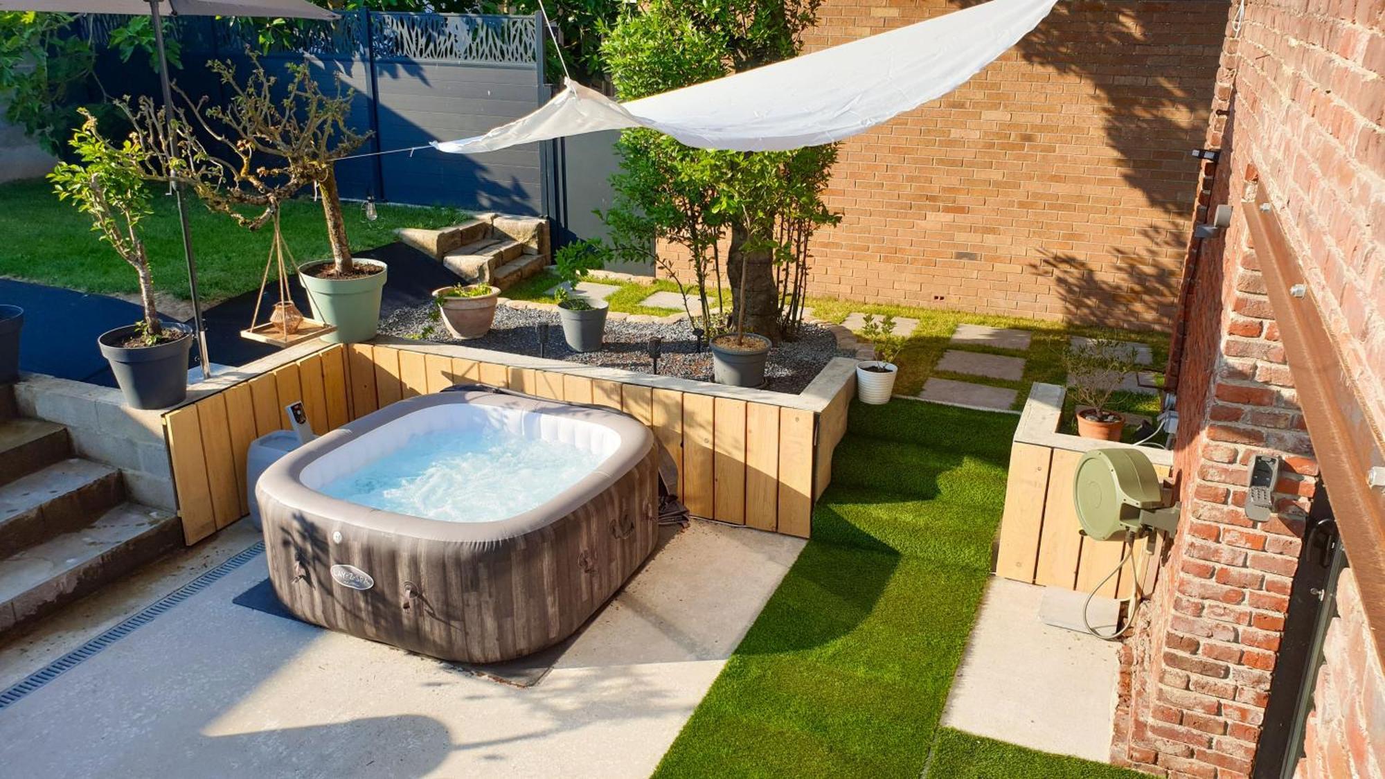 Gary Suite - Studio Cosy, Spa Et Jardin Privatif A 4 Min De Cambrai Awoingt 外观 照片